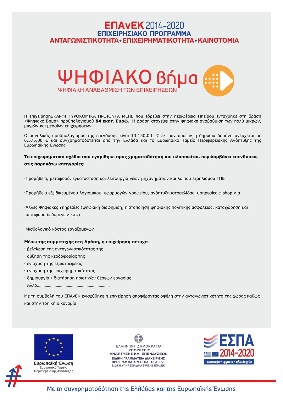 Ψηφιακό βήμα, ΕΣΠΑ αφίσα